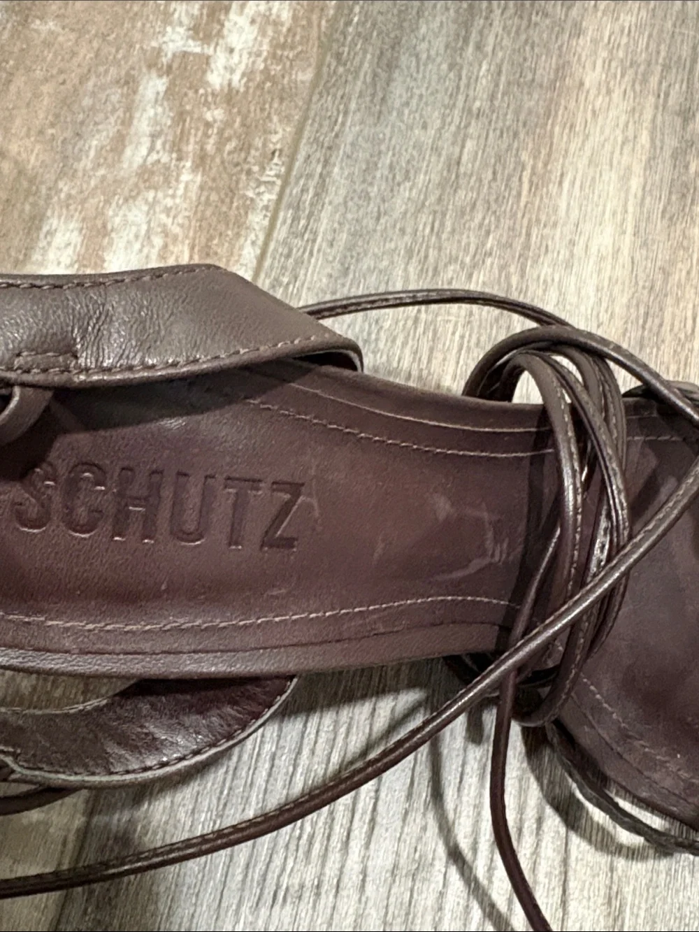 Schutz Filipa Braided Brown heel 8.5